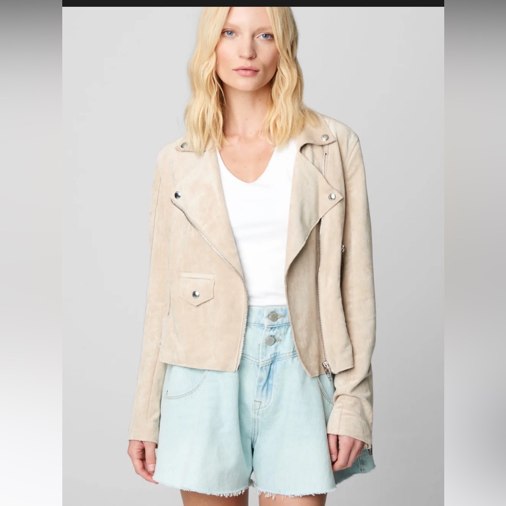 NWT BLANK NYC BRICKWALL
Faux Suede Moto Jacket size Medium‎